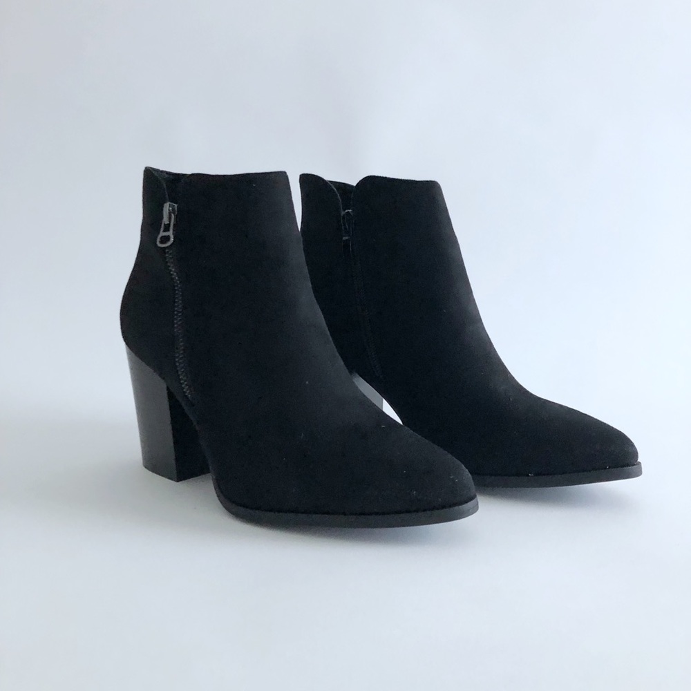 Nasty Gal Suede Black Booties (brand new)
